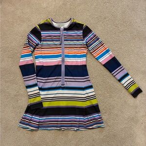 Watskin Lou Dress in Variegated Stripe, Size M